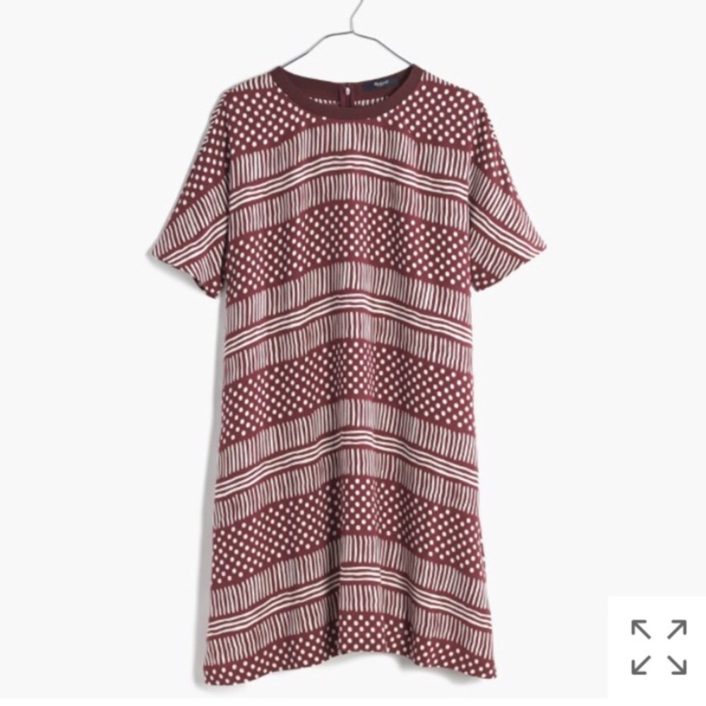 ISO Madewell Title Tee Dress in Wavedot